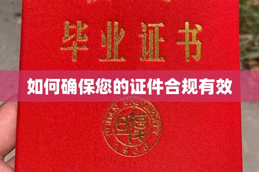 遵化如何确保您的证件合规有效