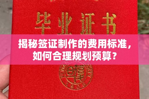 遵化揭秘签证制作的费用标准，如何合理规划预算？